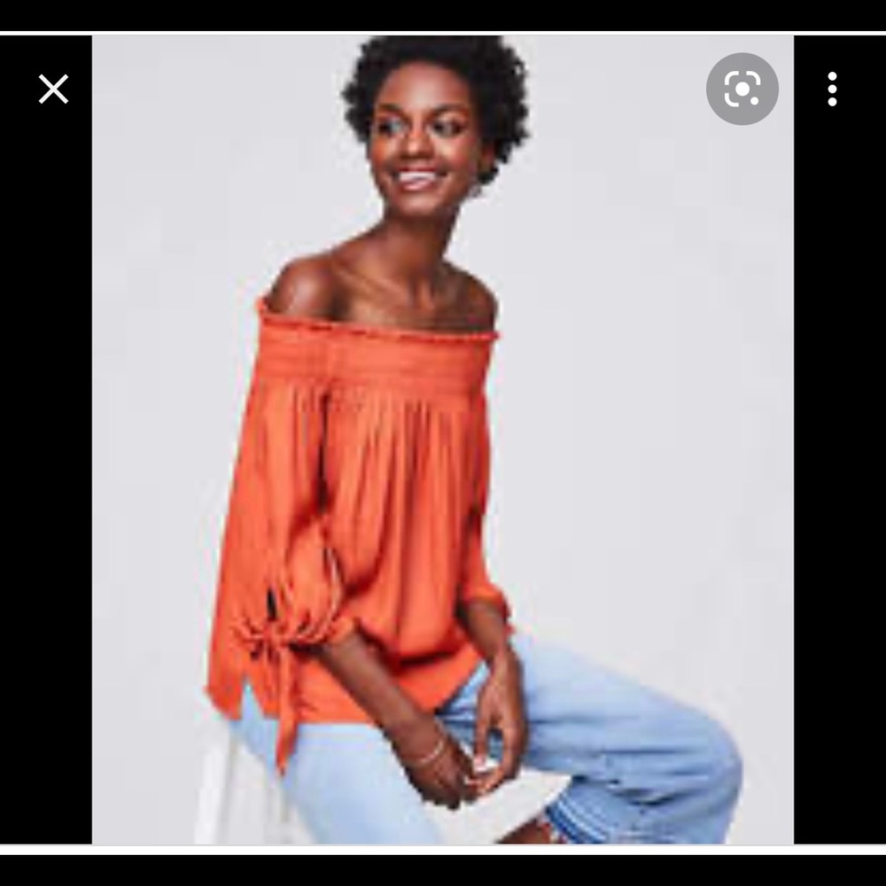 Loft off-shoulder top